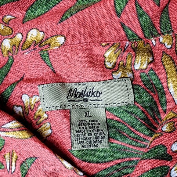 NWT Moshiko Men's Size Medium Tropical Button Down Collared Shirt - Picture 3 of 16